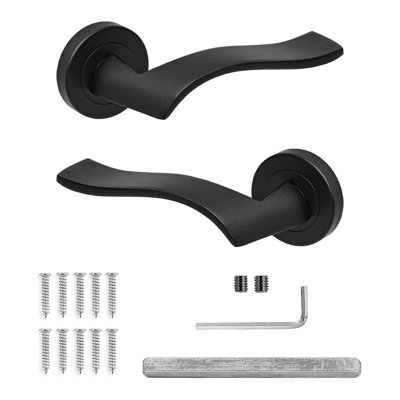 DecoranddecorInternal Door HandlesBlack Door Handle SetDoor Lever HandlesPairEmblaze Range from B&Q