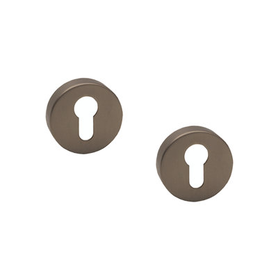 DecoranddecorEuro Cylinder Keyhole Cover EscutcheonMatt Bronze from B&Q