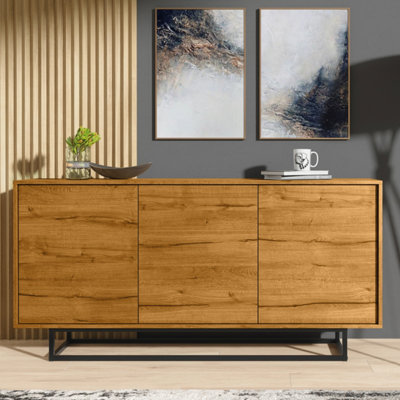 B&Q - Halo Loft Sideboard 160Cm Industrial Dark OakCreative Furniture