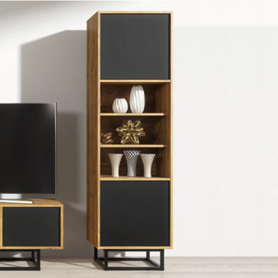  - Display Cabinet Sideboard Cabinet Cupboard Tv Stand Living Room Oak&black