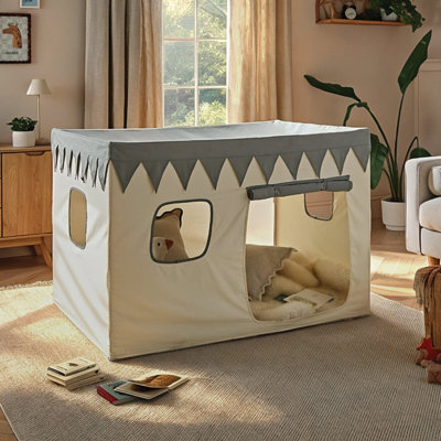 Cuddleco Play House With Scalloped Bunting In Sea Salt from B&Q