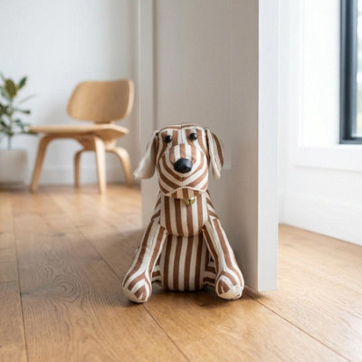 Garden Greatness Sitting Dog Striped Doorstop Traditional from B&Q