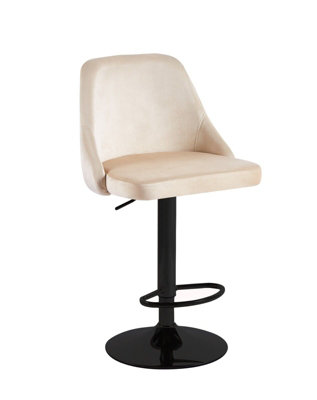 Hygrad Built to Survive Adjustable Breakfast Velvet Bar Stools Swivel Gas Lift Chair Kitchen Barstool Cafe Pub from B&Q
