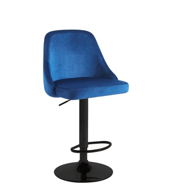 Hygrad Built to Survive Adjustable Breakfast Velvet Bar Stools Swivel Gas Lift Chair Kitchen Barstool Cafe Pub from B&Q