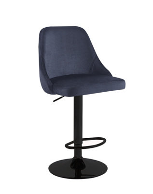 Hygrad Built to Survive Set Of 2 Adjustable Breakfast Velvet Bar Stools Swivel Gas Lift Chair Kitchen Barstool Cafe Pub from B&Q