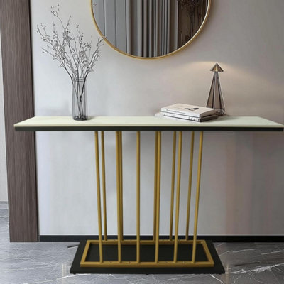 Hygrad Built to Survive Large Free Standing Sintered Stone With Metal Frame Console Sofa End Table Hallway Furniture Home 120Cm Wide from B&Q