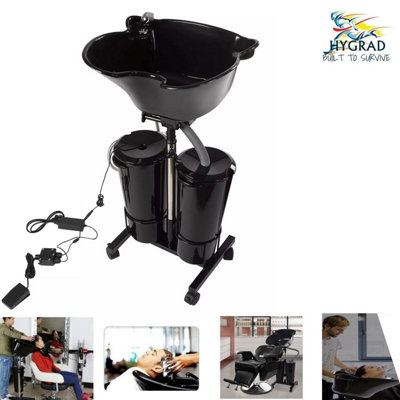 Hygrad Built to Survive Hairdressing Shampoo Bowl Portable Salon Mobile Hair Washing Backwash Basin Sink from B&Q