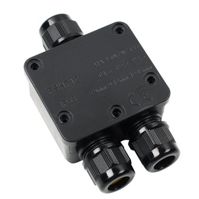 B&Q -  Ip68 Waterproof Outdoor Junction Box3 Way Electrical Cable Connector