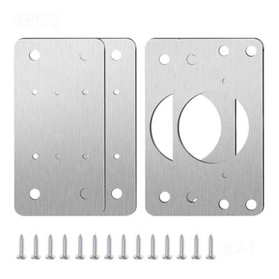 SECURICAM Kitchen Cupboard Door Hinge Repair Plate Kit4 Pack With Fixing Screws For Cabinet Hinges from B&Q