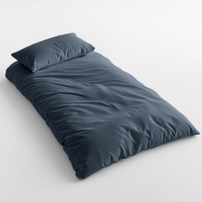Where Saints Go Ltd Duvet Cover & Pillowcase SetDenim BlueMuslin CottonSingle from B&Q