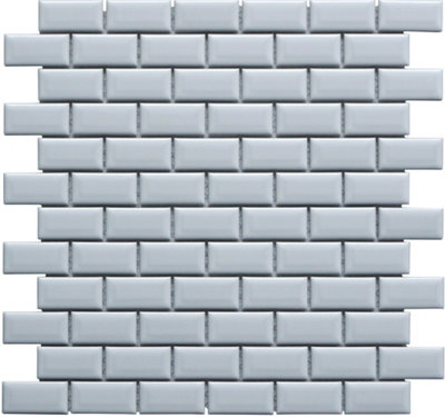 House of Mosaics Trentie Mini Metro WhitePeel And Stick Mosaic Tile from B&Q