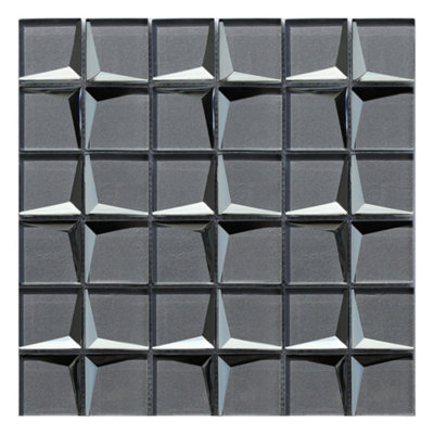 Stargazer Grey Mosaic TileHouse Of Mosaics Luxe from B&Q