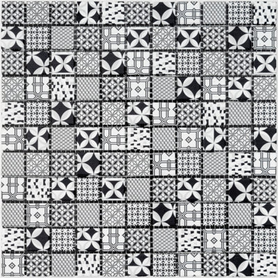 House of Mosaics Casablanca MonochromePeel And Stick Mosaic Tile Sample from B&Q