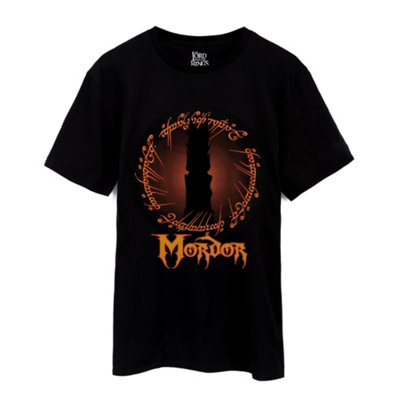Vanilla Underground Lord Of The Rings Mens Black Mordor Short Sleeved T-Shirt (Medium) from B&Q