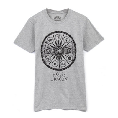 Vanilla Underground Game Of Thrones Mens Grey Symbols Short Sleeved T-Shirt (Medium) from B&Q
