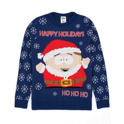 Vanilla Underground South Park Mens Blue Eric Cartman Christmas Jumper (Medium) from B&Q
