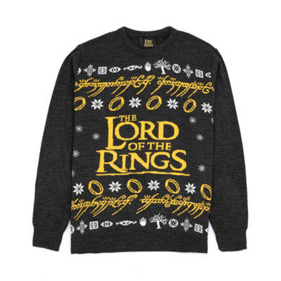 Vanilla Underground Lord Of The Rings Mens Black Christmas Jumper (Large) from B&Q