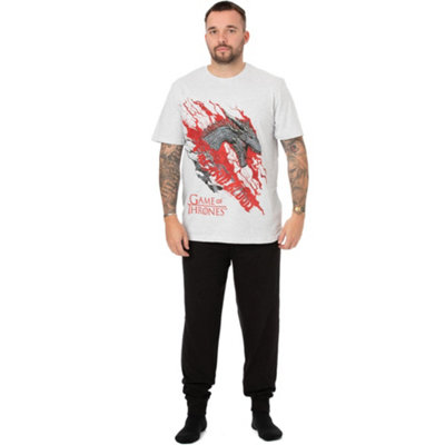 Game Of Thrones Men's White Short Sleeve Long Leg Pyjama Set | | Official Merch | Size: Small - Image 4