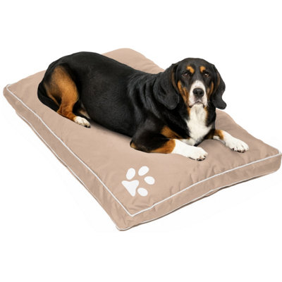 istyle mode Super Soft Cosy Beige Extra-Large Dog Beds Cushion Water Resistant Mattresses Washable Zipped Cover With Cushion from B&Q