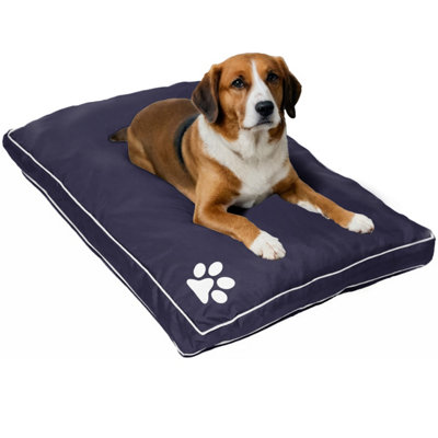 istyle mode Super Soft Cosy Blue Large Dog Beds Cushion Water Resistant Mattresses Washable Zipped Cover With Cushion from B&Q