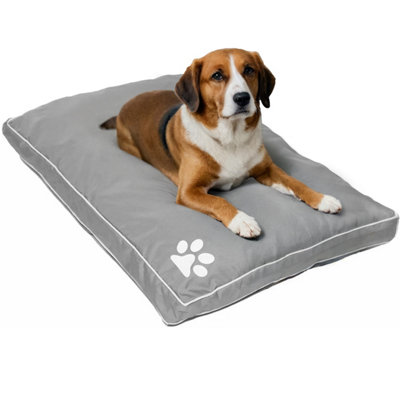 istyle mode Super Soft Cosy Grey Large Dog Beds Cushion Water Resistant Mattresses Washable Zipped Cover With Cushion from B&Q