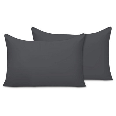 B&Q -  Pillow Cases 2 Pack Brushed Microfiber Pillowcases Ultrasoft Hypoallergenic Pillowcases 2 Pack With Envelope Closure