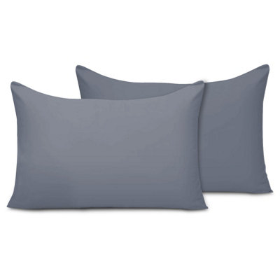 B&Q -  Pillow Cases 2 Pack Brushed Microfiber Pillowcases Ultrasoft Hypoallergenic Pillowcases 2 Pack With Envelope Closure