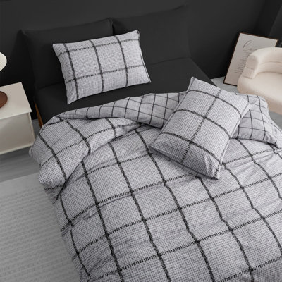 Pamposh Super King Duvet Set Premium Brushed Microfiber Super King Duvet Cover Ultrasoft Hypoallergenic With Zipper Closure B&Q