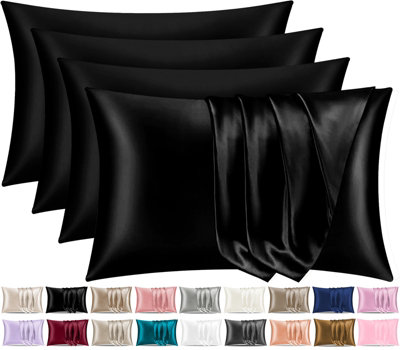 Pamposh Satin Silk Pillowcases For Hair And Skin Pack Standard With Envelope Closure Pcs Pillowcases Size 4