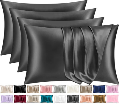 Pamposh Satin Silk Pillowcases For Hair And Skin Pack Standard With Envelope Closure Pcs Pillowcases Size 4