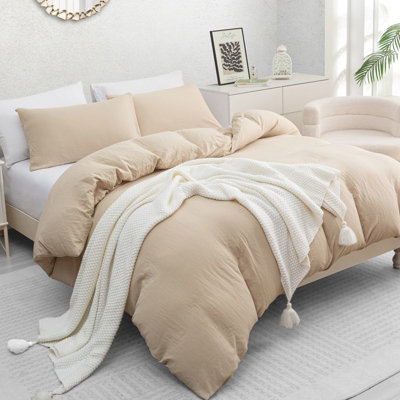 Pamposh Single Duvet Cover Set Pre-Washed Microfibre Bedding Set Comfort Lightweight Premium Quilt Cover Set With Zipper Closure
