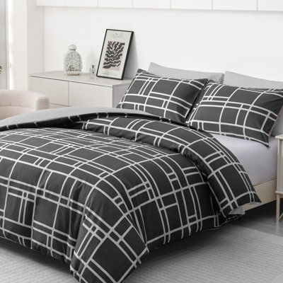 Pamposh King Duvet Cover Sets Premium Brushed Microfiber Reversible King Duvet Cover Sets With Zipper Closure Size 30 B&Q