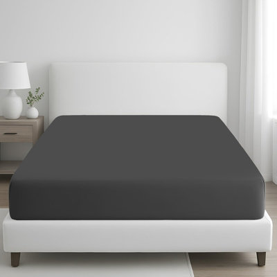B&Q -  400 Thread Count Egyptian Cotton Super King Size Fitted Sheet Durable Double Premium Natural Cotton Deep Fitted Sheets