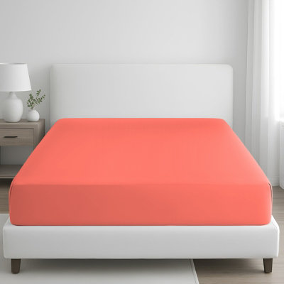 Pamposh 400 Thread Count Egyptian Cotton Double Fitted Sheet Durable Double Premium Natural Cotton Deep Fitted Sheets from B&Q