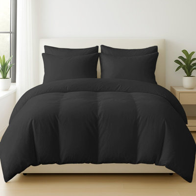 B&Q -  400 Thread Count Egyptian Cotton Single Duvet Cover Set Premium Cotton Breathable Luxury Bedding Set With Zipper Closure