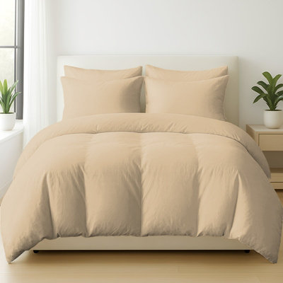 B&Q -  400 Thread Count Egyptian Cotton Super King Size Duvet Cover Set Premium Cotton Luxury Bedding Set With Zipper Closure