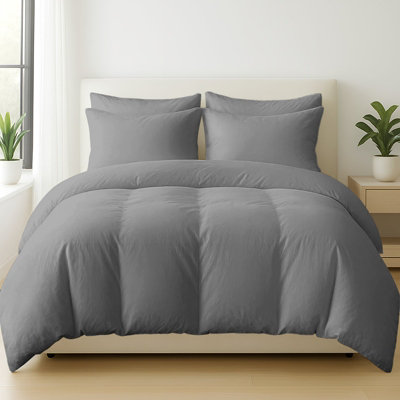Pamposh 400 Thread Count Egyptian Cotton Single Duvet Cover Set Premium Cotton Breathable Luxury Bedding Set With Zipper Closure