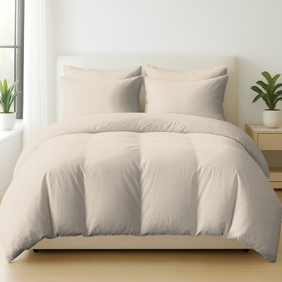 B&Q -  400 Thread Count Egyptian Cotton Single Duvet Cover Set Premium Cotton Breathable Luxury Bedding Set With Zipper Closure