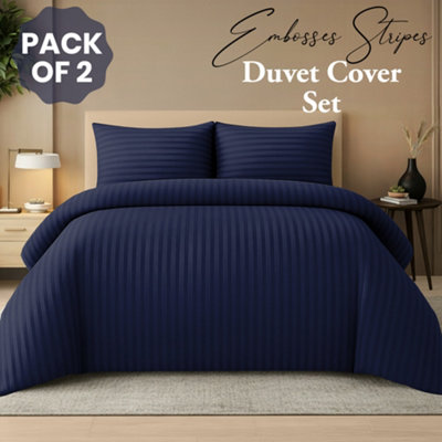 Pamposh Premium Reversible Single Duvet Cover Set Pack Of Soft Microfiber Bedding With Zipper Closure, Corner Ties & Matching Pillowcase Size 2 B&Q