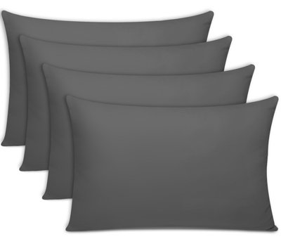 Pamposh 400 Thread Count Egyptian Cotton Pillow Cases Pack Breathable Ultrasoft Pillow Covers Size 4