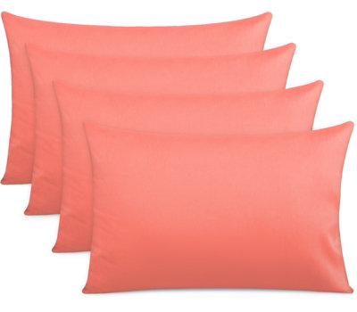 B&Q -  400 Thread Count Egyptian Cotton Pillow Cases 4 Pack Breathable Ultrasoft Pillow Covers