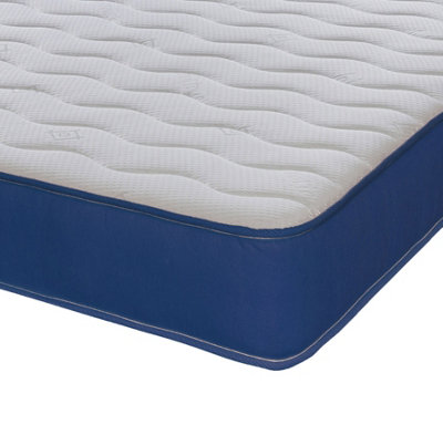 eXtreme Comfort Ltd Extreme Comfort Cooltouch Colours Ocean Blue Wave Hybrid Memory Foam & Innerspring Mattress 2Ft6 Small Single from B&Q