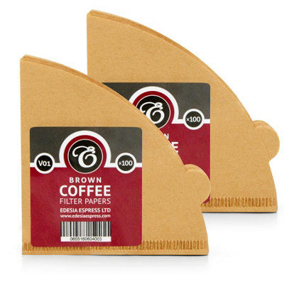 Edesia Espress 200 Size V01 Brown Coffee Filter Paper ConesV ShapedCompatible With Hario Size 01