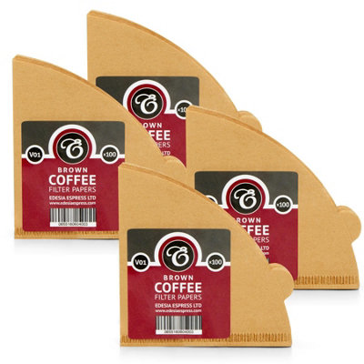 Edesia Espress 400 Size V01 Brown Coffee Filter Paper ConesV ShapedCompatible With Hario Size 01