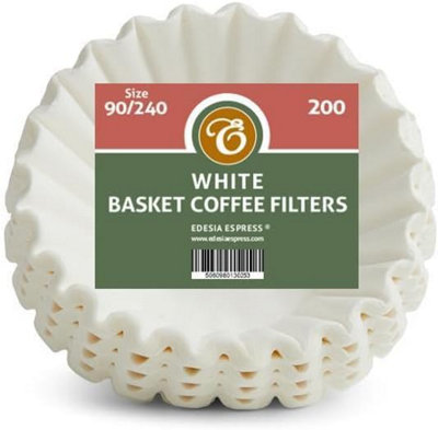 Edesia Espress 3 Pint Commercial Coffee Filter PapersPack Of 200240mm X 90mm Fluted Basket Filters from B&Q