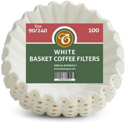Edesia Espress 3 Pint Commercial Coffee Filter PapersPack Of 100240mm X 90mm Fluted Basket Filters from B&Q