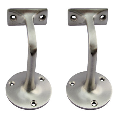 Betley Butterfly Satin Handrail Bracket Pack Of 2 Bannister Stair Rail Support from B&Q