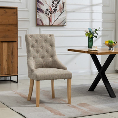 Ravenna Fabric Dining ChairsSet Of 2Brown from B&Q