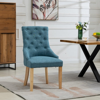 Ravenna Fabric Dining ChairsSet Of 2Teal from B&Q