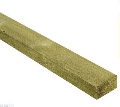 50X25mm (2X1) X 2.4M Sawn Treated Timber  10X Per Pack (Free Delivery) from B&Q
